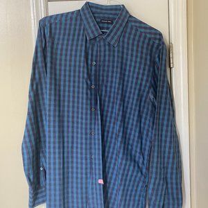 Zachary Prell Mens Large Blue Button-down Long Sleeve